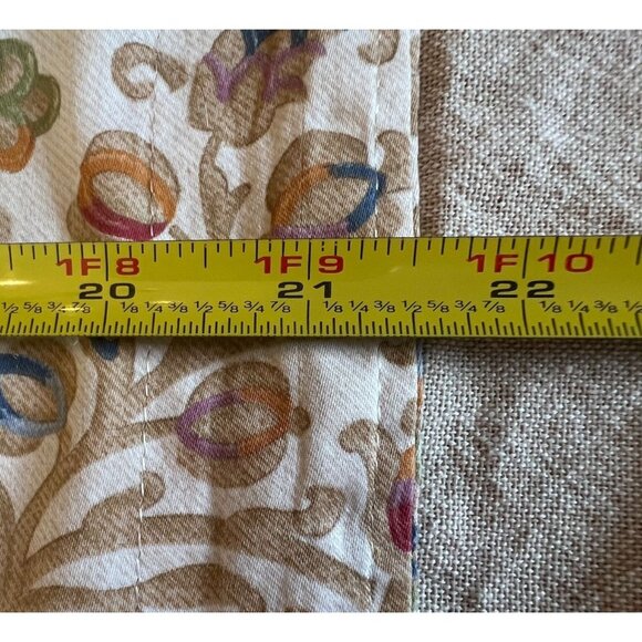 Ralph Lauren "Marrakesh" King Pillowcases Paisley Floral Cotton Beige Multicolor - Picture 7 of 12